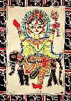 Indra - madhubani painting with cow dung